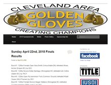 Tablet Screenshot of clevelandareagoldengloves.com